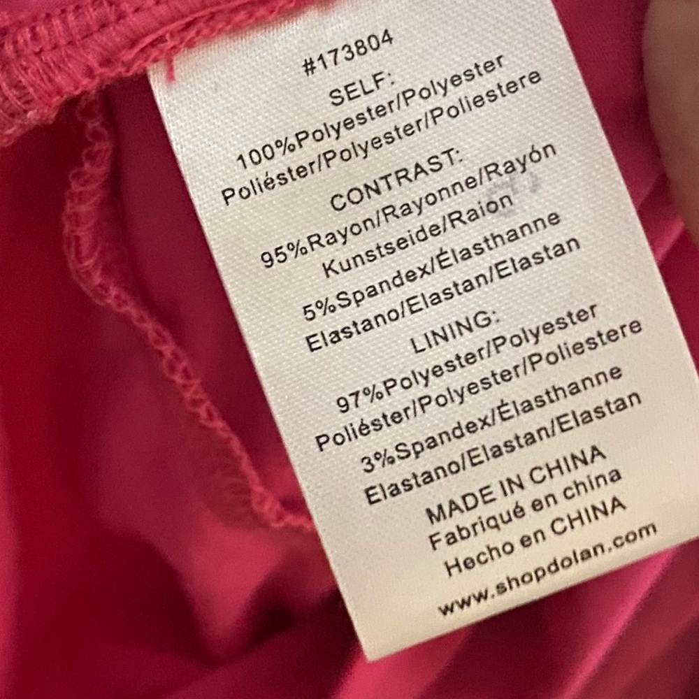 NWT Anthropologie Dolan Ruched Single-Shoulder Satin Hot Pink Blouse, M - Picture 8 of 8
